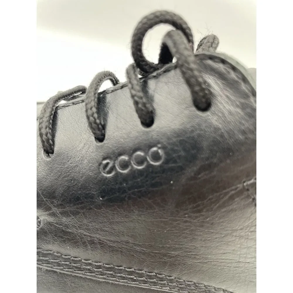 ECCO Shoes Men US 10 EU 44Black‎ Leather Dress Bicycle Toe Oxford Comfort